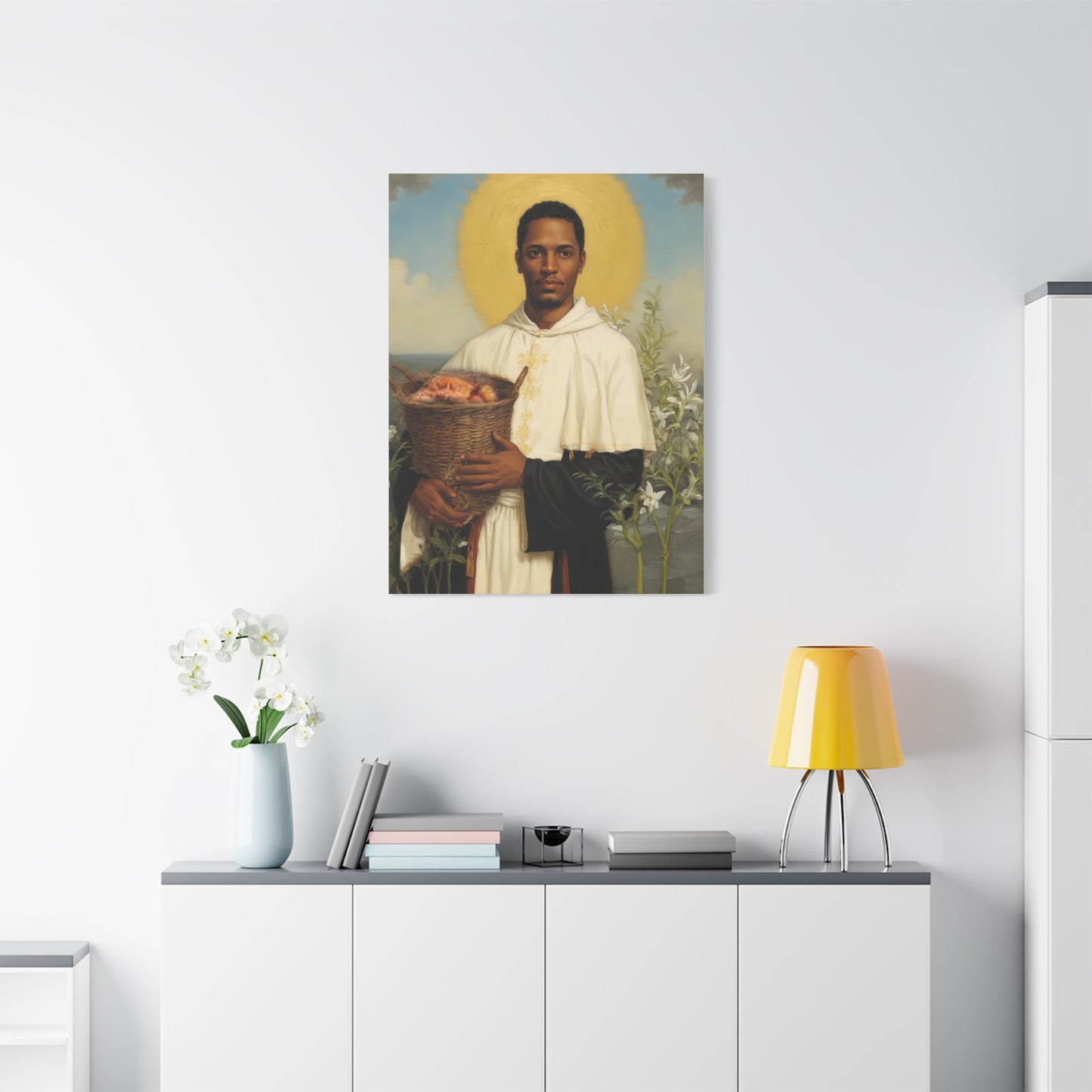 Ready To Hang - St. Martin de Porres Catholic Canvas Wall Art, Christian Decor
