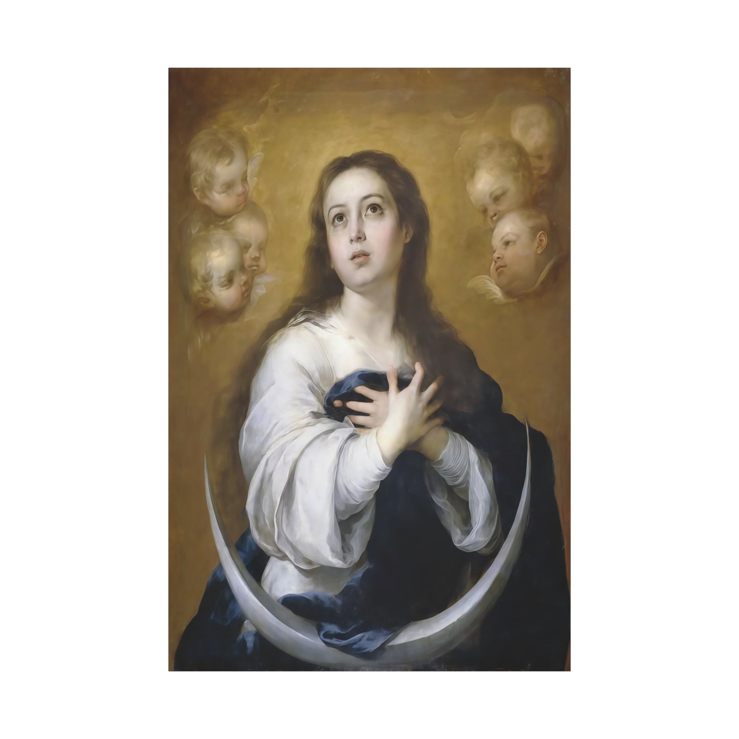 Ready to Hang - Immaculate Conception Virgin Mary Catholic Canvas Wall Art, Christian Decor