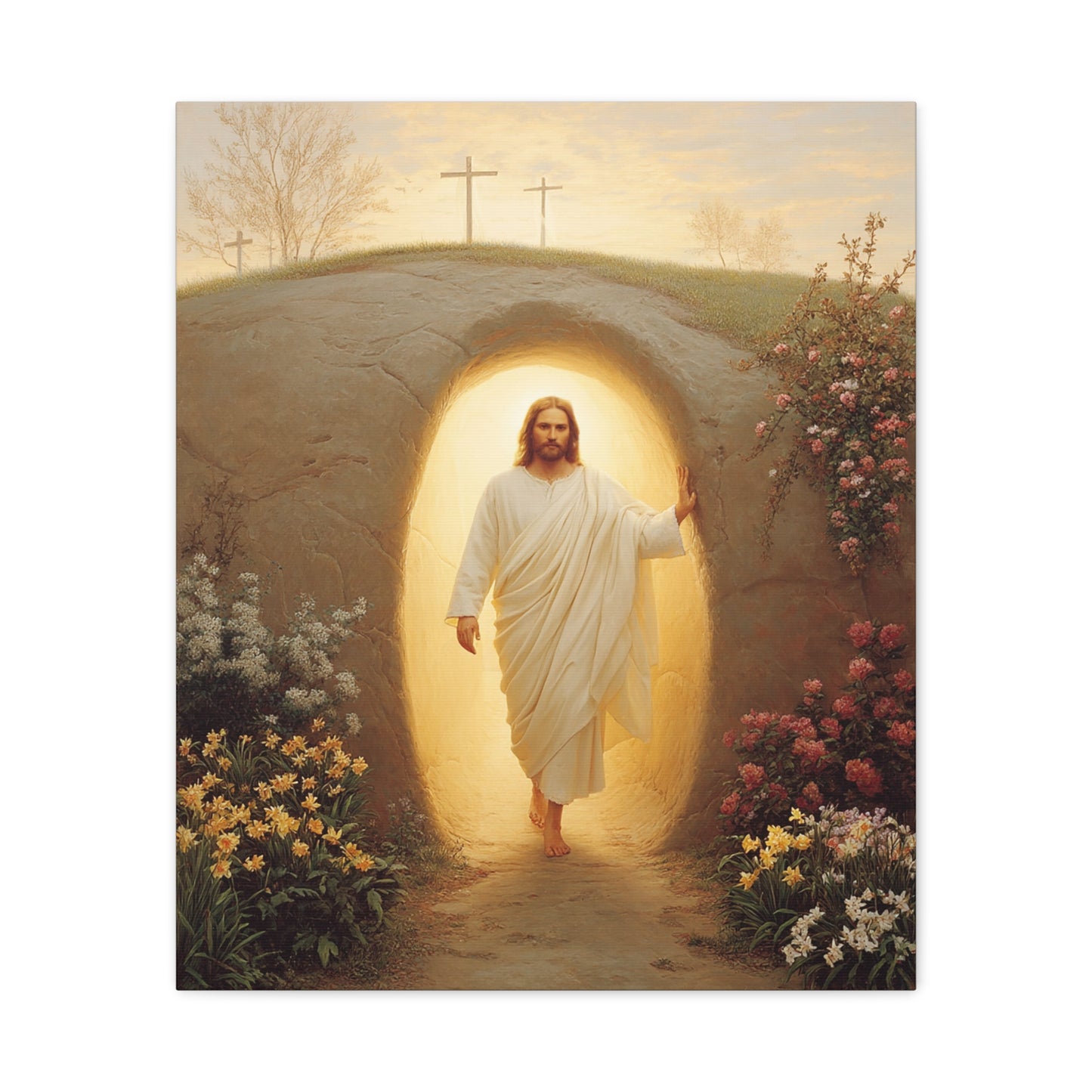Ready To Hang - Resurrection of Jesus Catholic Canvas Wall Art, Christian Decor
