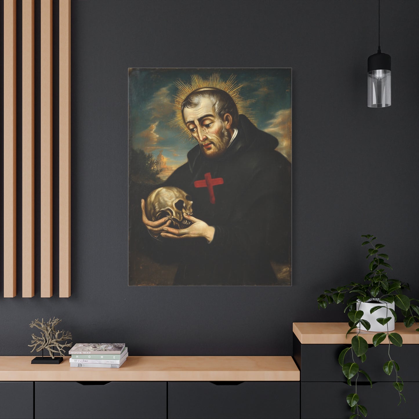 St. Camillus de Lellis Catholic Canvas Wall Art, Christian Decor