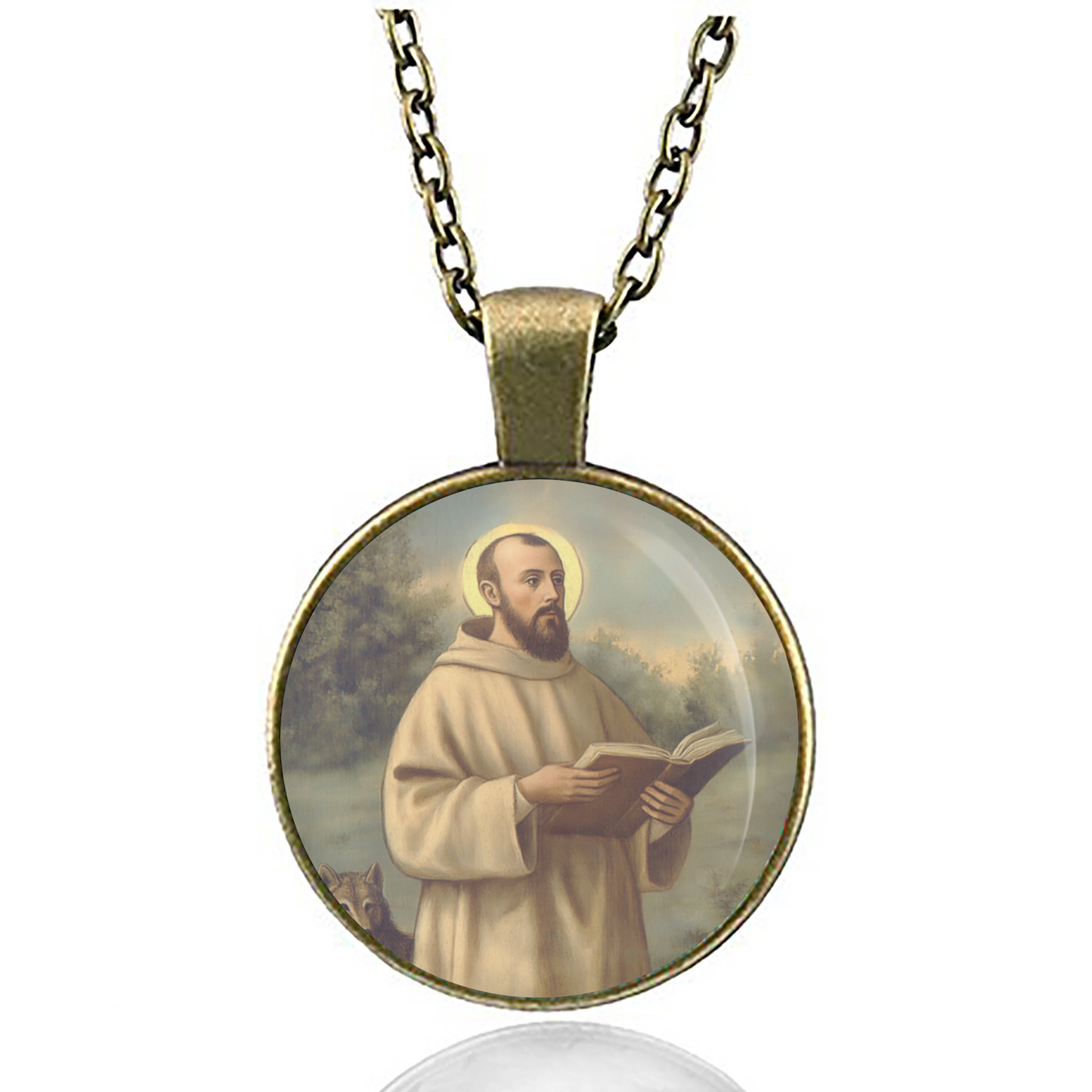St. William Vercelli Necklace Catholic Saint Pendant Medal image 4