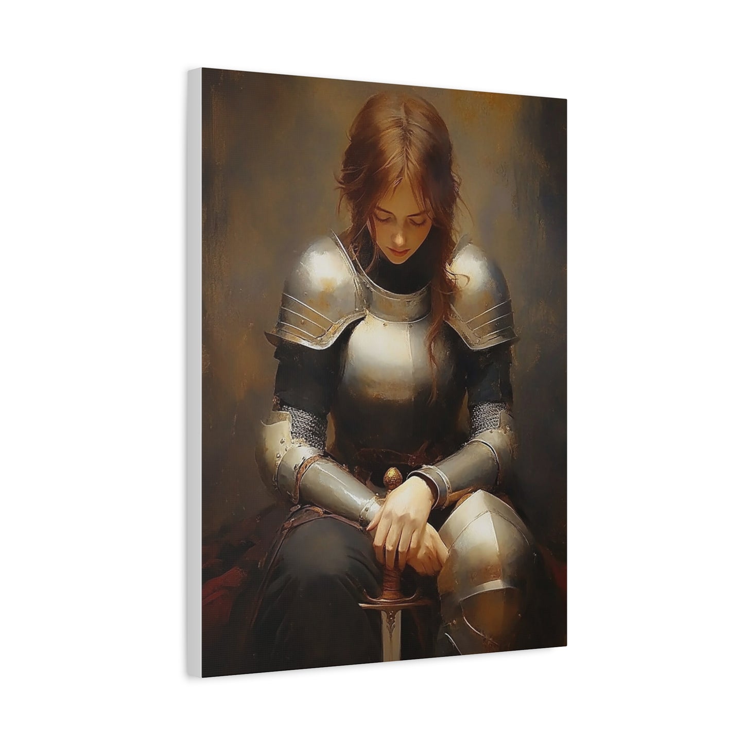 St. Joan of Arc Patron Catholic Canvas Wall Art, Christian Decor