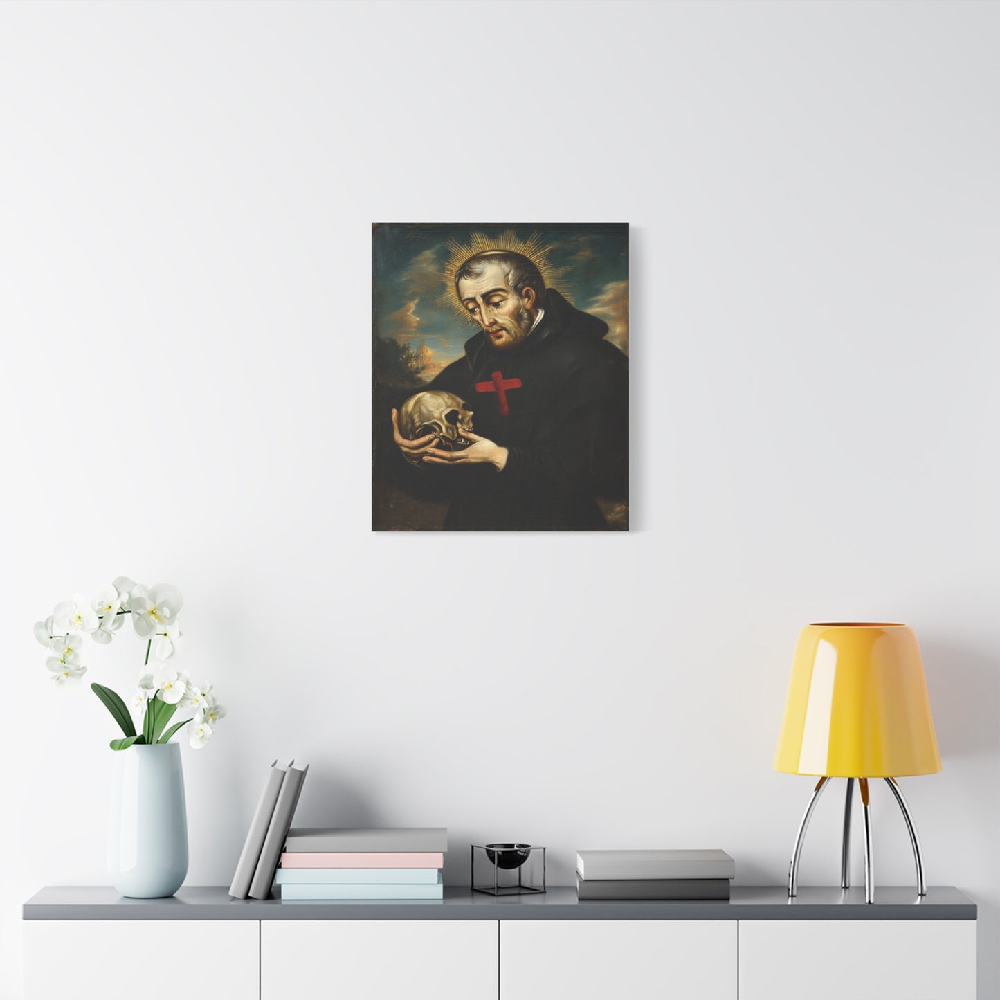 St. Camillus de Lellis Catholic Canvas Wall Art, Christian Decor
