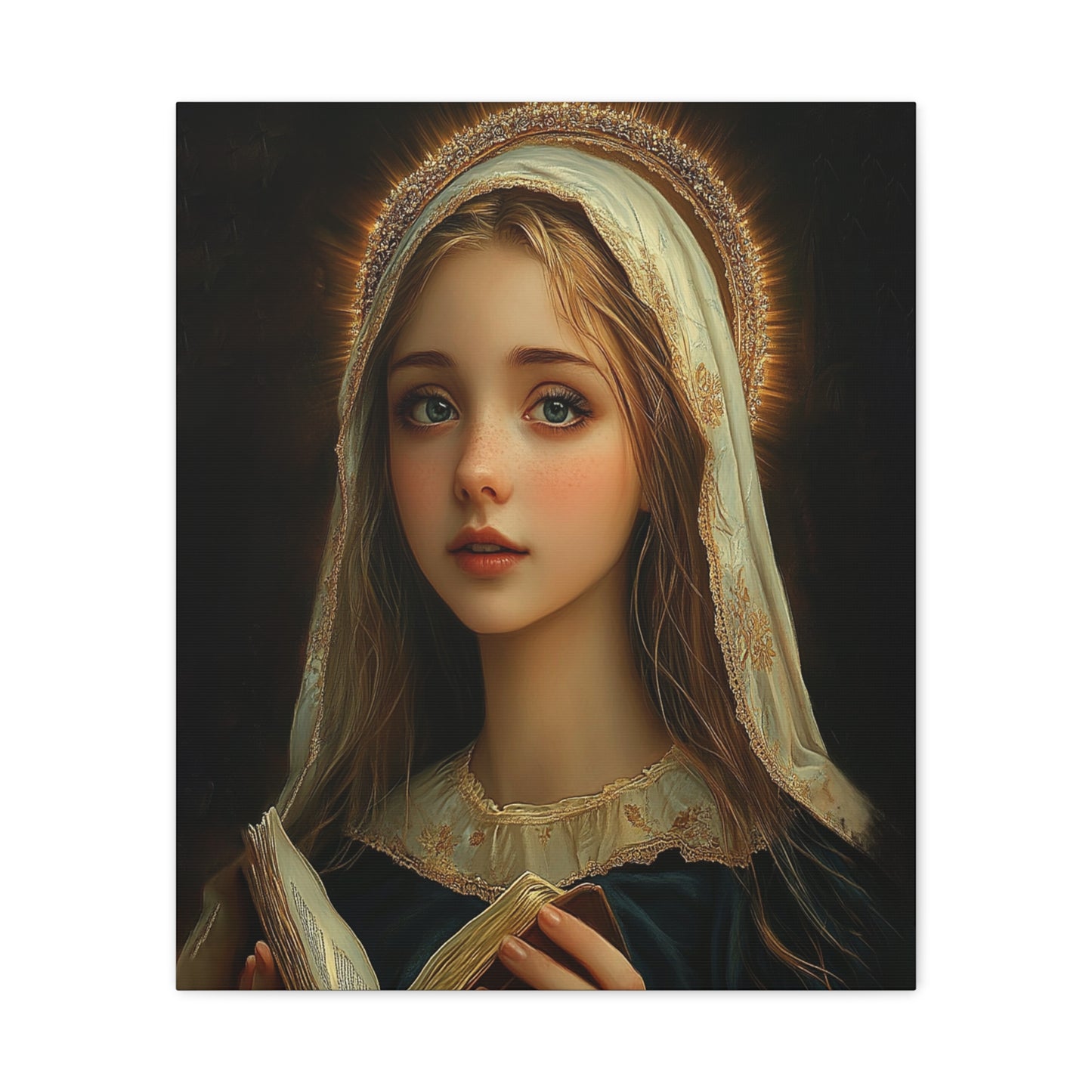 St. Hildegard of Bingen Catholic Canvas Wall Art, Christian Decor