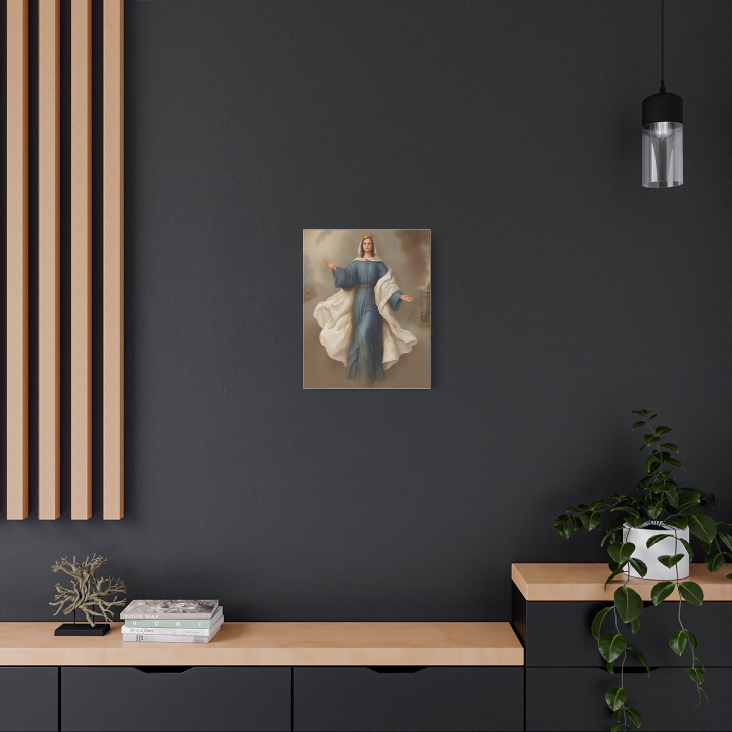 Mother Mary Our Lady of Knock Catholic Canvas Wall Art, Christian Decor