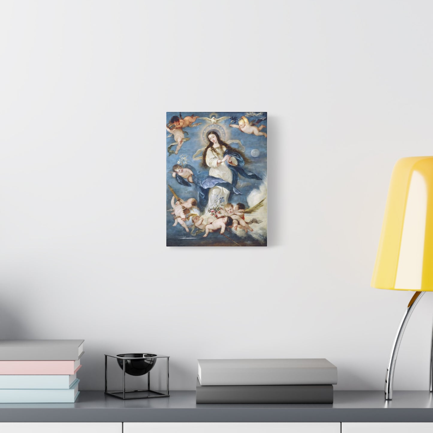 Ready To Hang - Mother Mary Immaculate Conception Catholic Canvas Wall Art, Christian Decor Our Lady