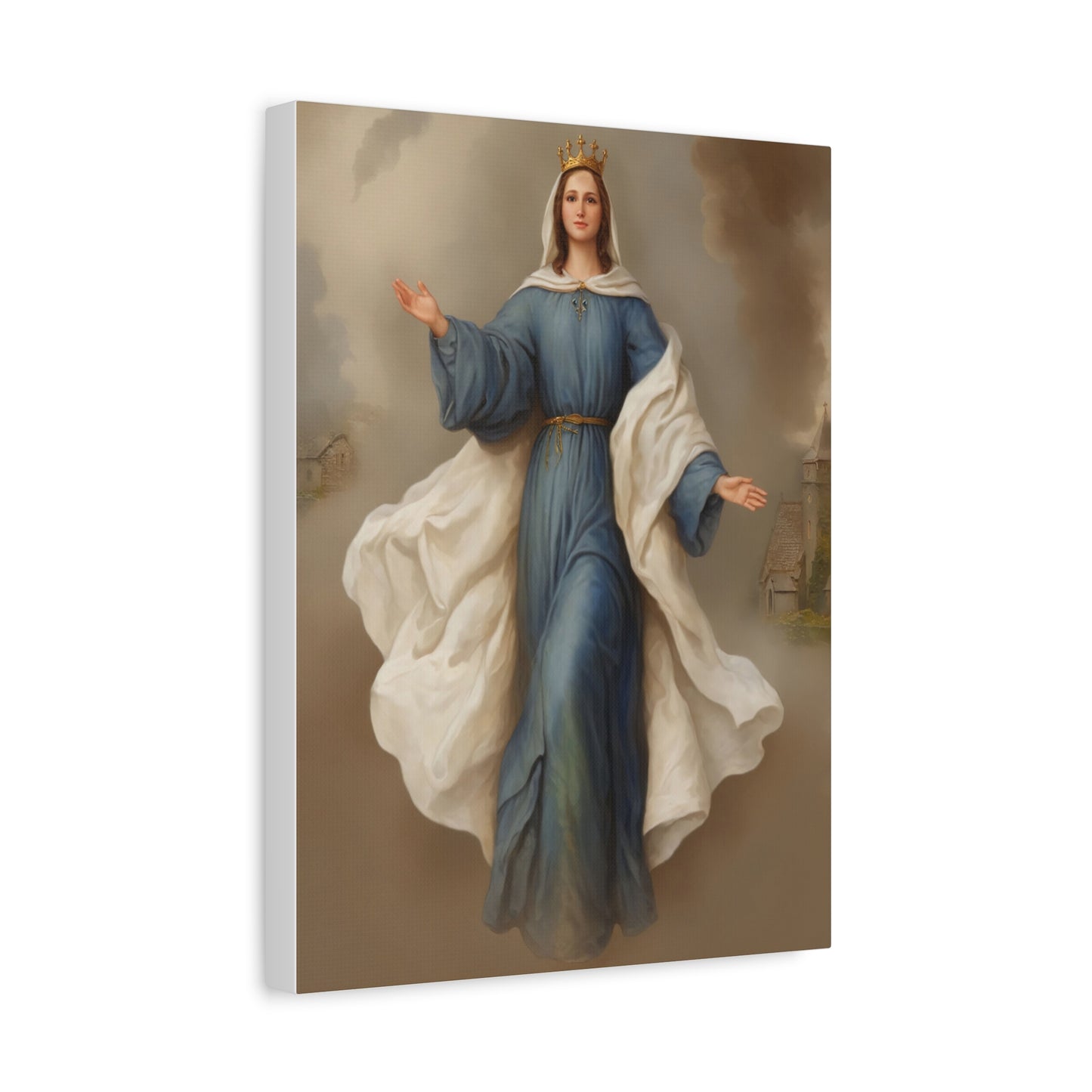 Mother Mary Our Lady of Knock Catholic Canvas Wall Art, Christian Decor
