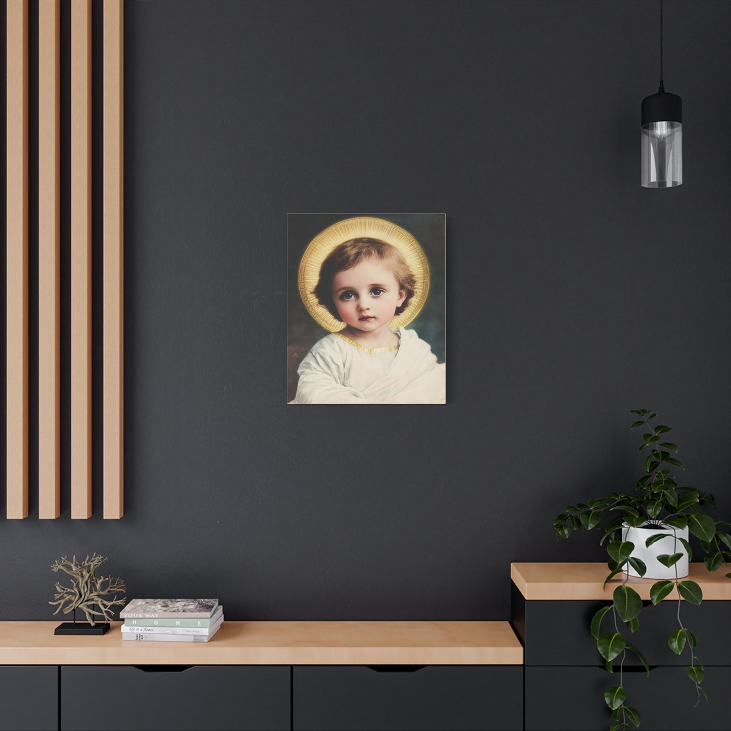 Jesus Child Catholic Canvas Wall Art, Christian Decor