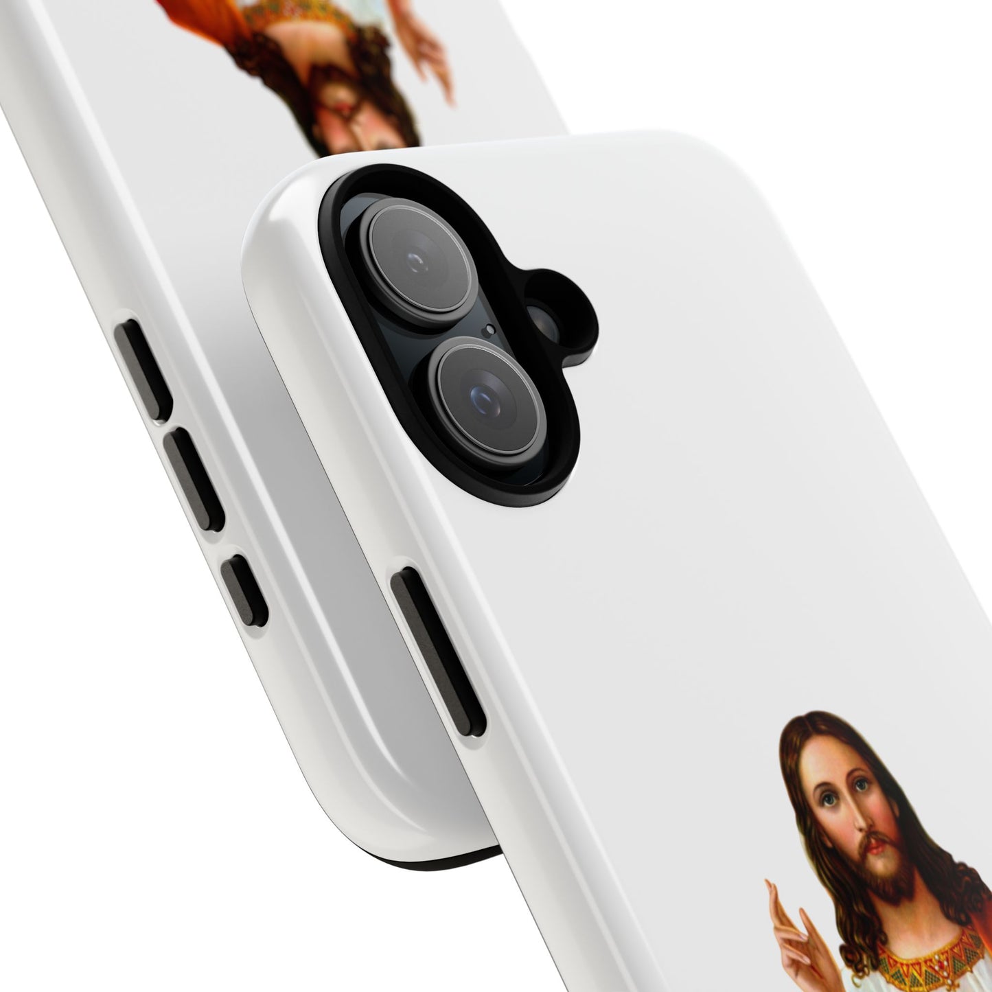 Artistic Phone Case Featuring Jesus, Tough Phone Case, Christian Gift, Religious Phone Cover, Inspirational Phone Accessory, Unique Jesus