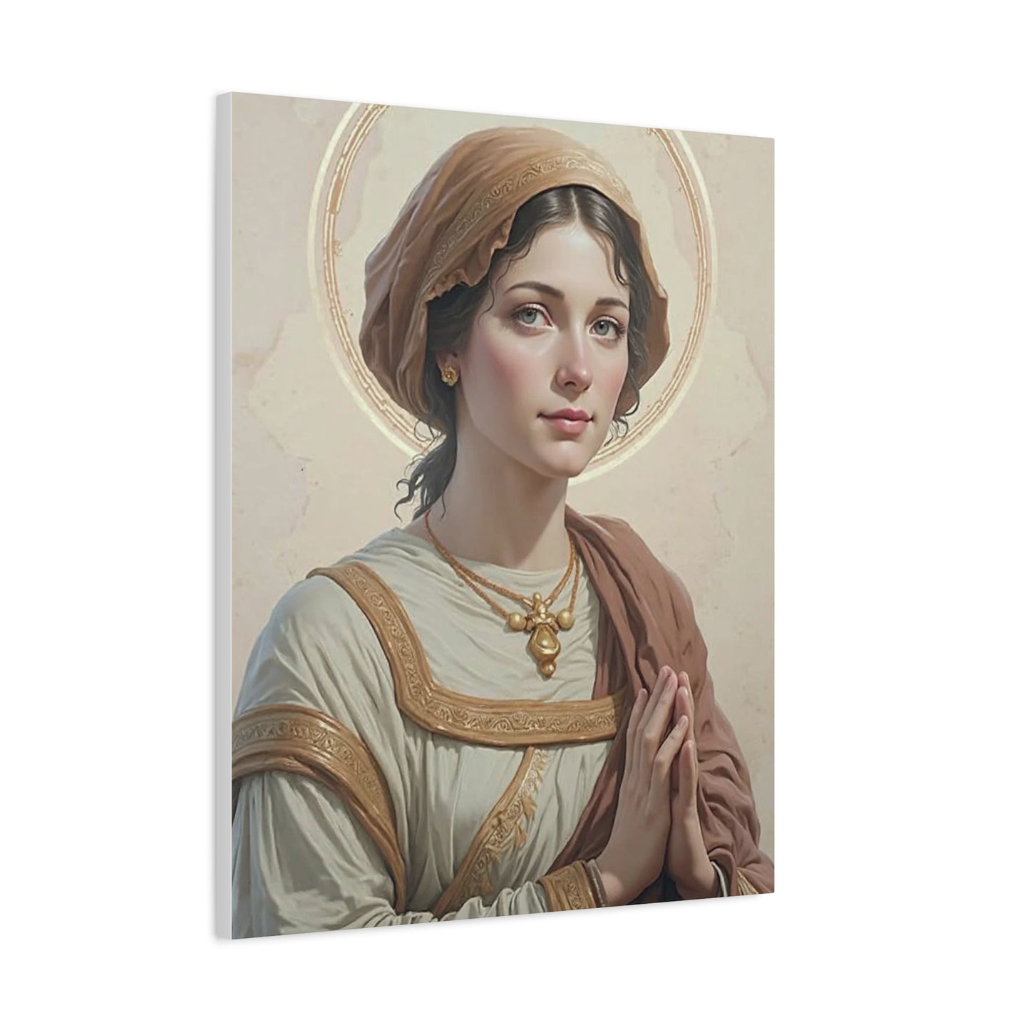 St. Flavia Domitilla Catholic Canvas Wall Art, Christian Decor