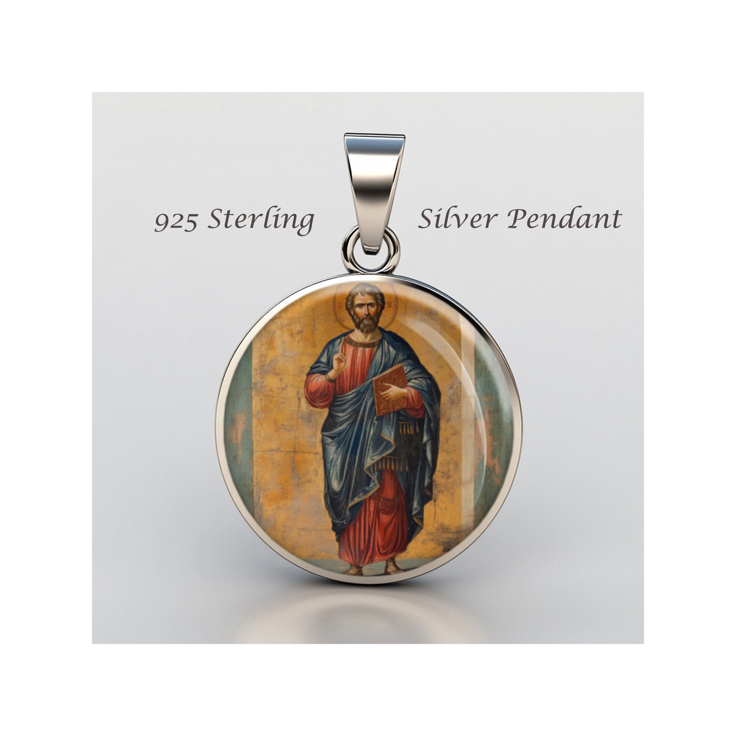 Saint Philip The Apostle Catholic sterling silver 925 Christian Medal Patron image 0