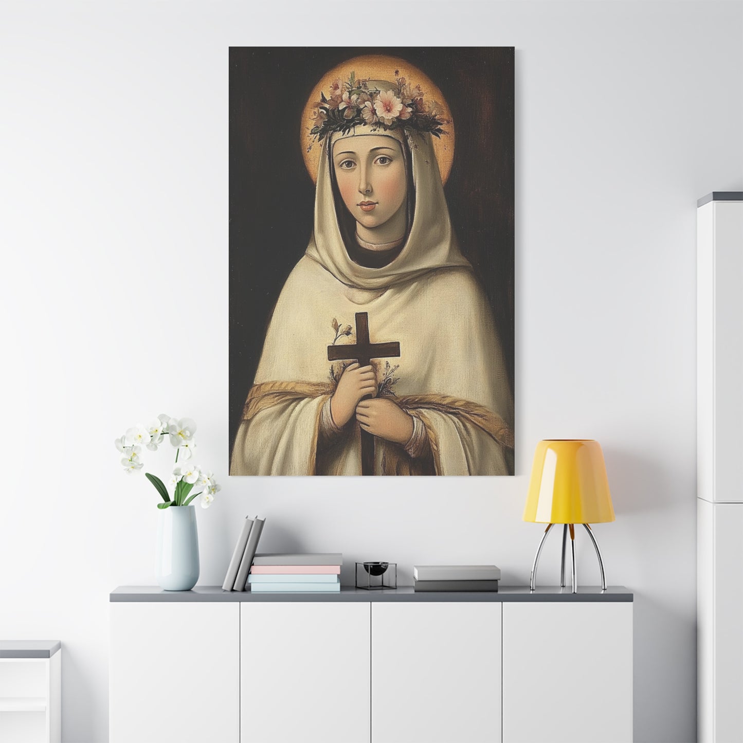 Ready To Hang - St. Rose of Lima Catholic Canvas Wall Art, Christian Decor