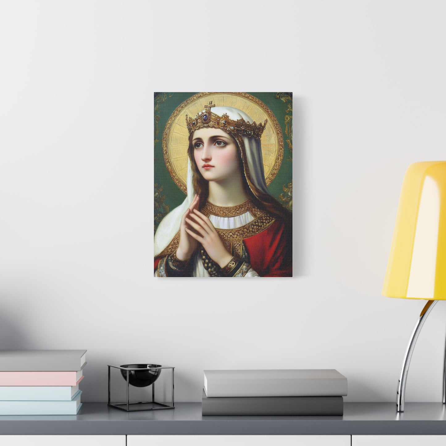St. Elizabeth of Hungary Catholic Canvas Wall Art, Christian Decor