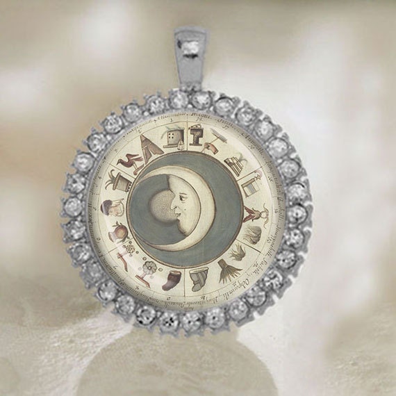 Sky To Earth Alchemical Diagrams Pendant. Christian Mystic ALCHEMY PENDANT Wheel of Fortune Medal