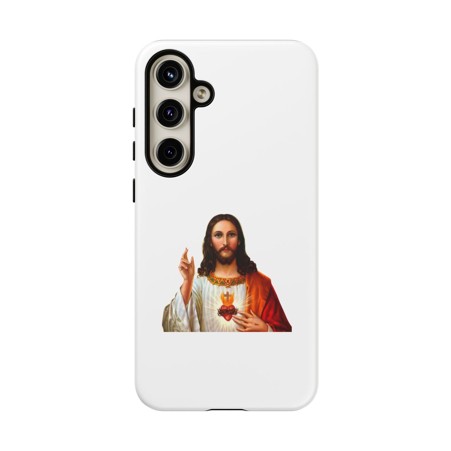 Artistic Phone Case Featuring Jesus, Tough Phone Case, Christian Gift, Religious Phone Cover, Inspirational Phone Accessory, Unique Jesus