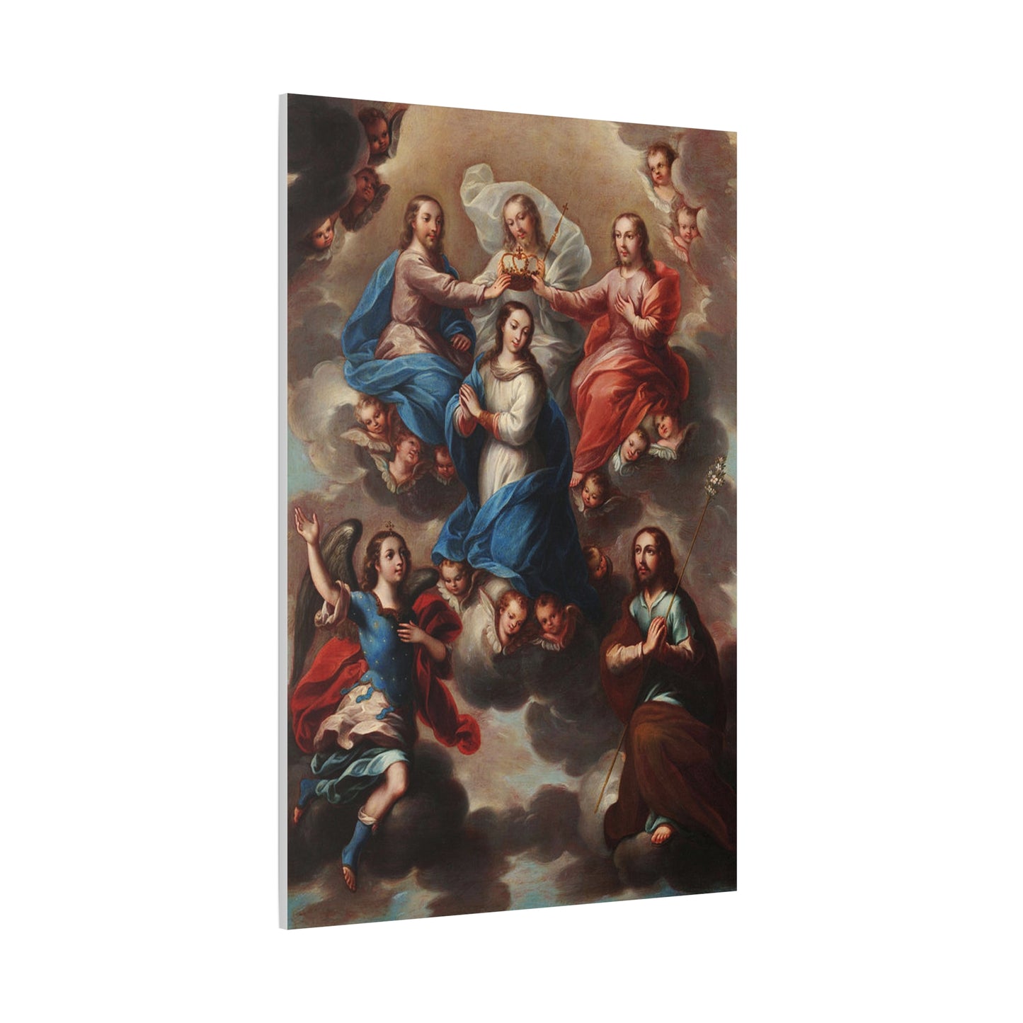 The Crowning of the Virgin Catholic HQ Print on Canvas Ready To Hang - Virgin Mary Canvas