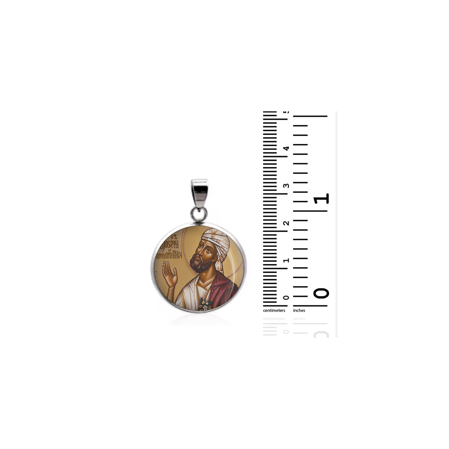 Saint Joseph Of Arimathea Catholic sterling silver 925 Christian Medal Patron image 1