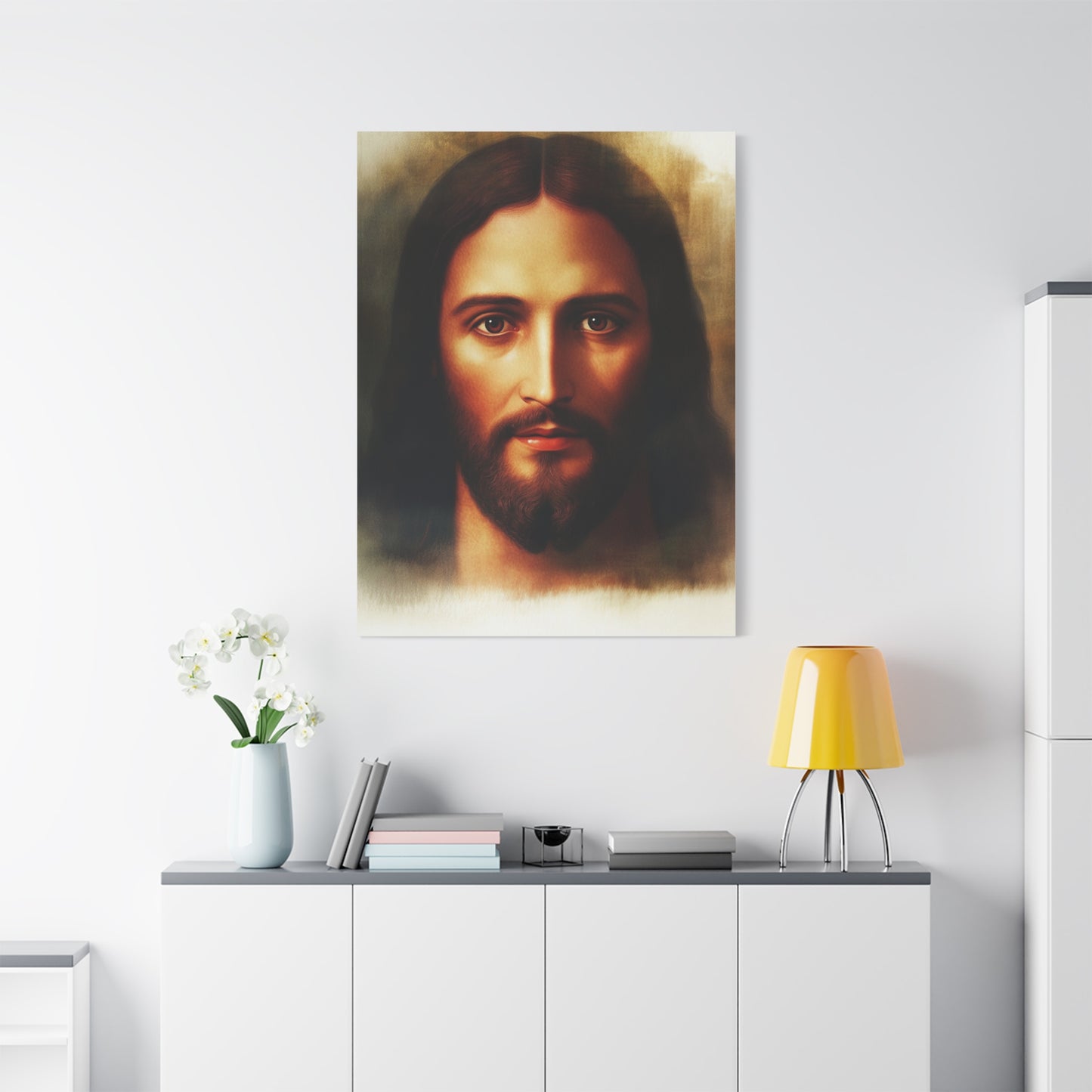 Jesus Holy Face Catholic Canvas Wall Art, Christian Decor