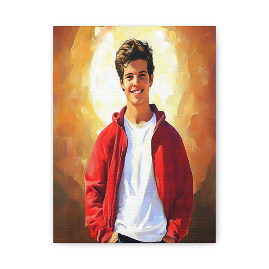 Blessed Carlo Acutis Catholic Canvas Wall Art, Christian Decor