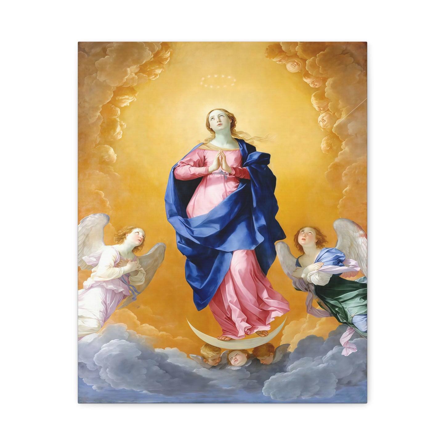 Ready To Hang - Mother Mary Immaculate Conception Our Lady Catholic Canvas Wall Art, Christian Decor
