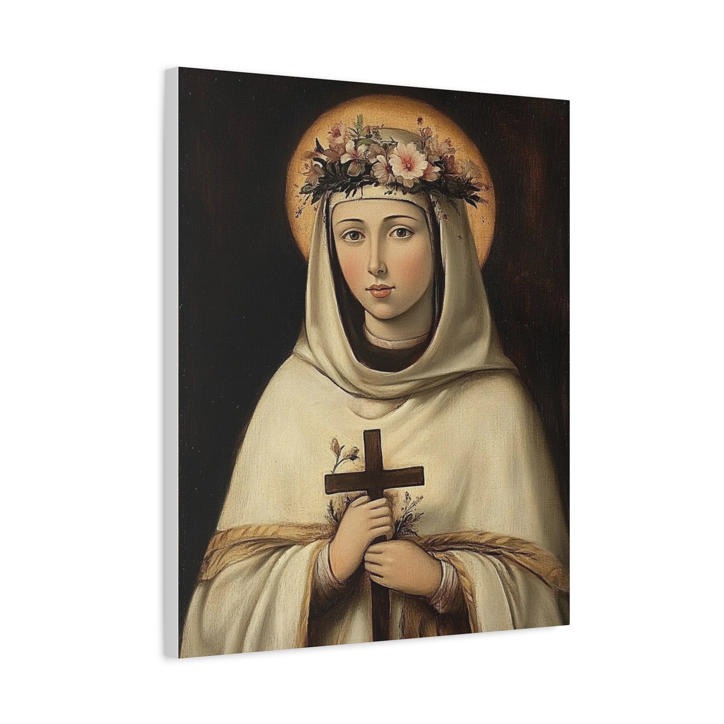 Ready To Hang - St. Rose of Lima Catholic Canvas Wall Art, Christian Decor