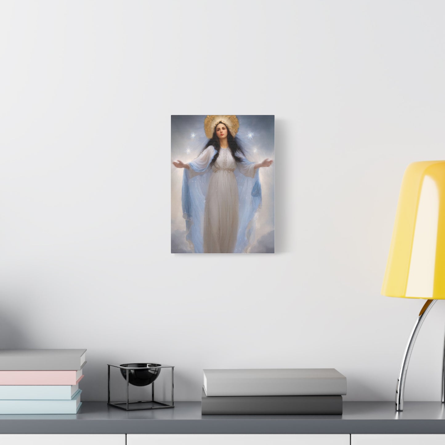 Ready to Hang - Our Lady of Stars Virgin Mary Catholic Canvas Wall Art, Christian Decor