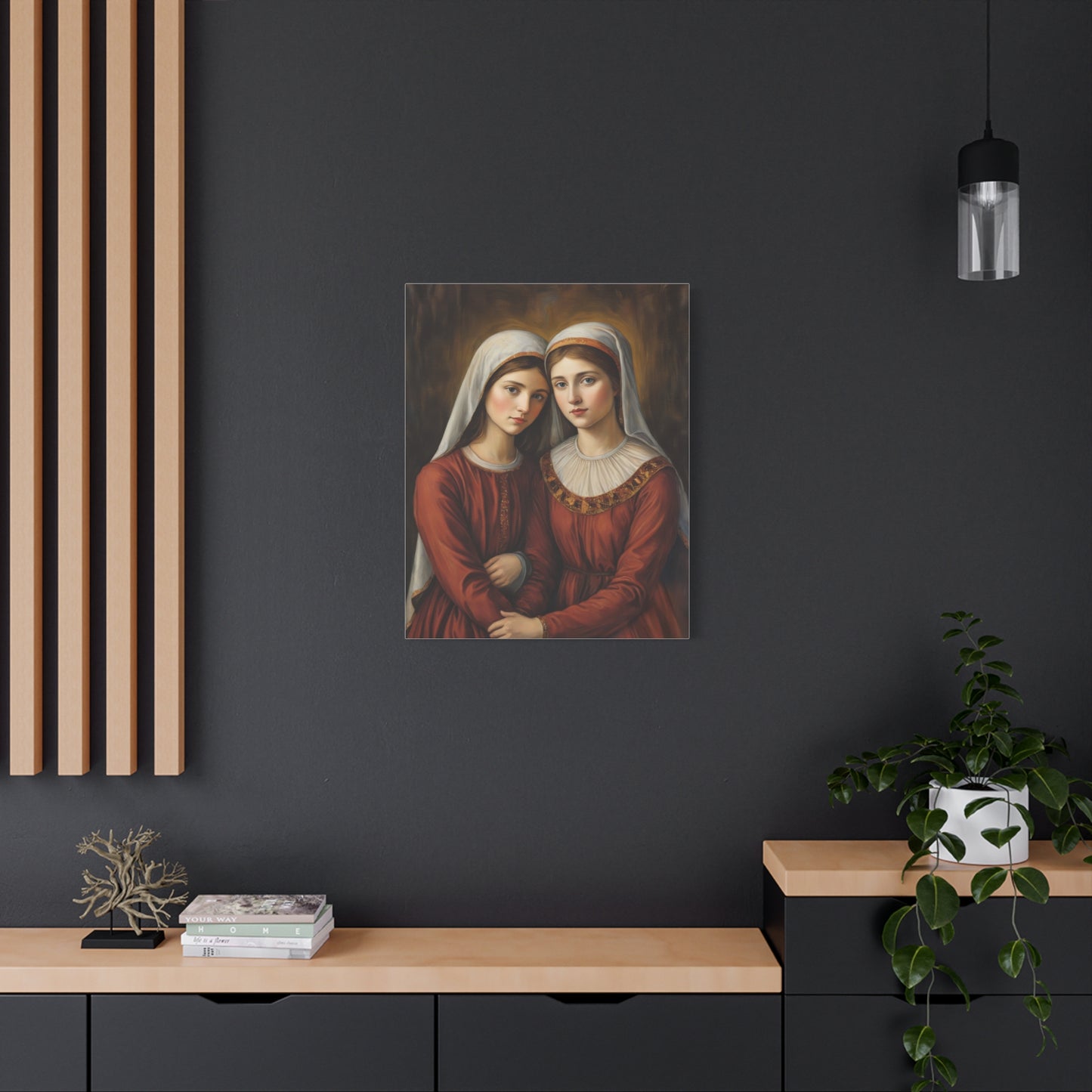 Ready to Hang - Sts. Perpetua and Felicity Catholic Canvas Wall Art, Christian Decor