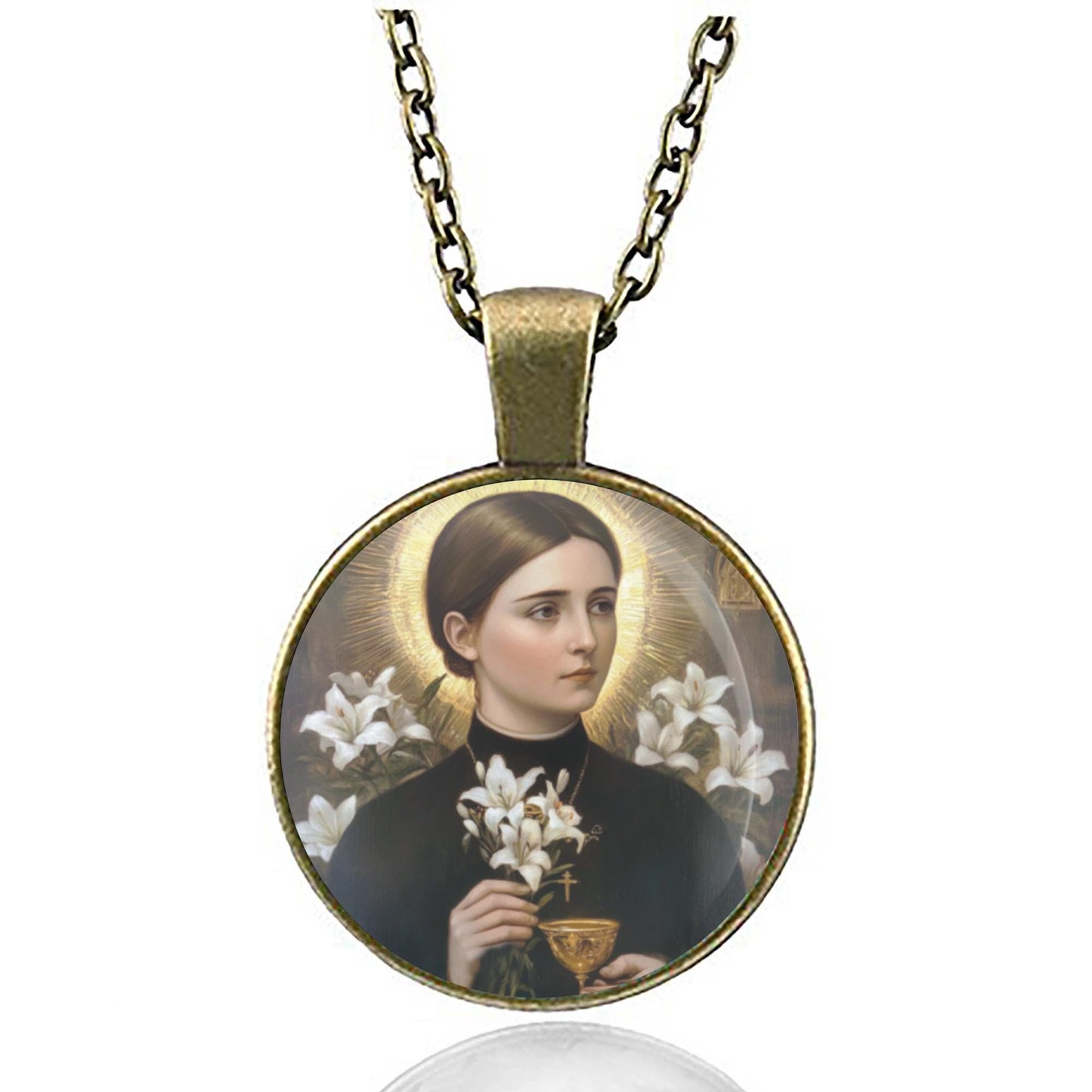 St. Gemma Galgani the Flower of Lucca Religious Necklace