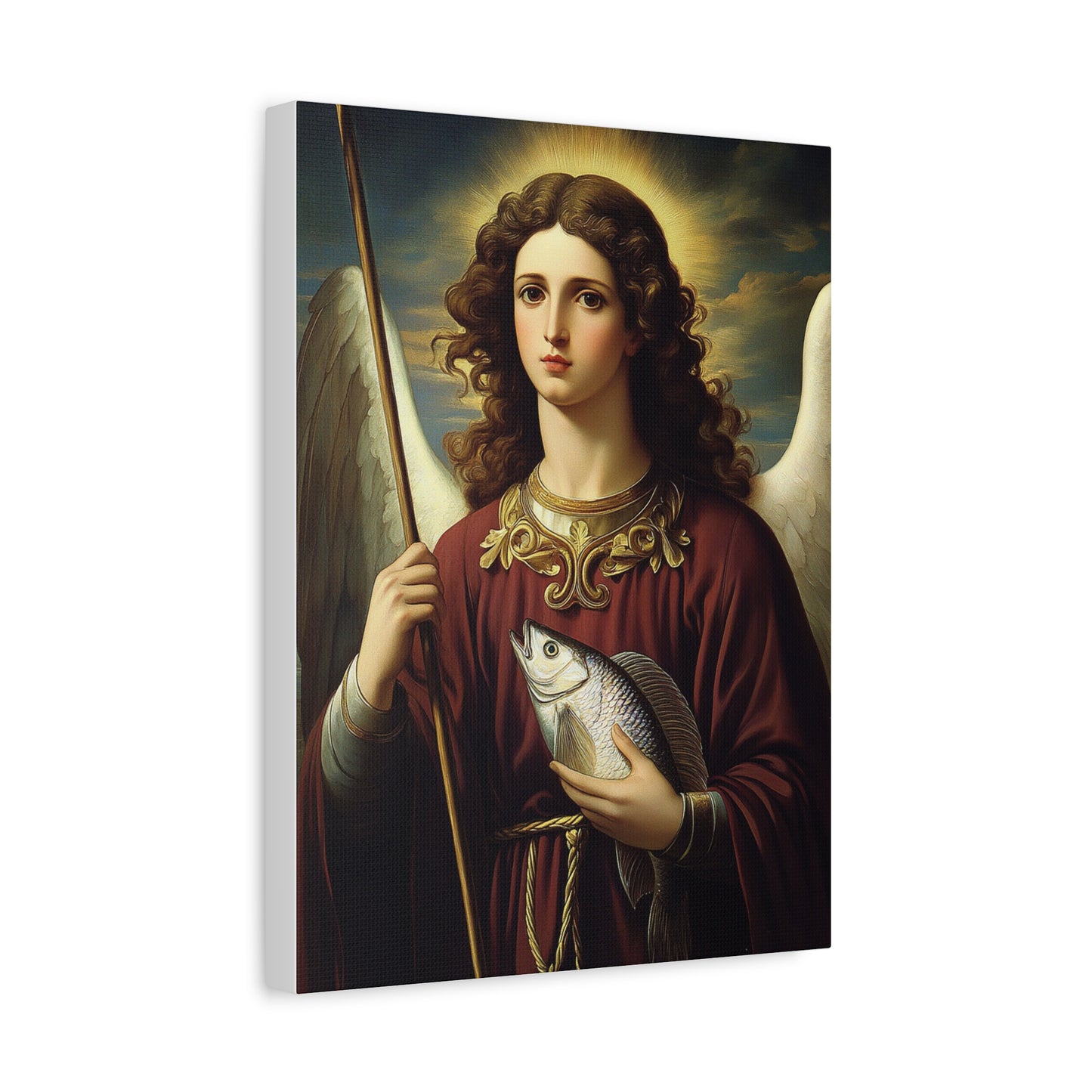 Ready To Hang - St. Rapahel the Archangel Catholic Canvas Wall Art, Christian Decor
