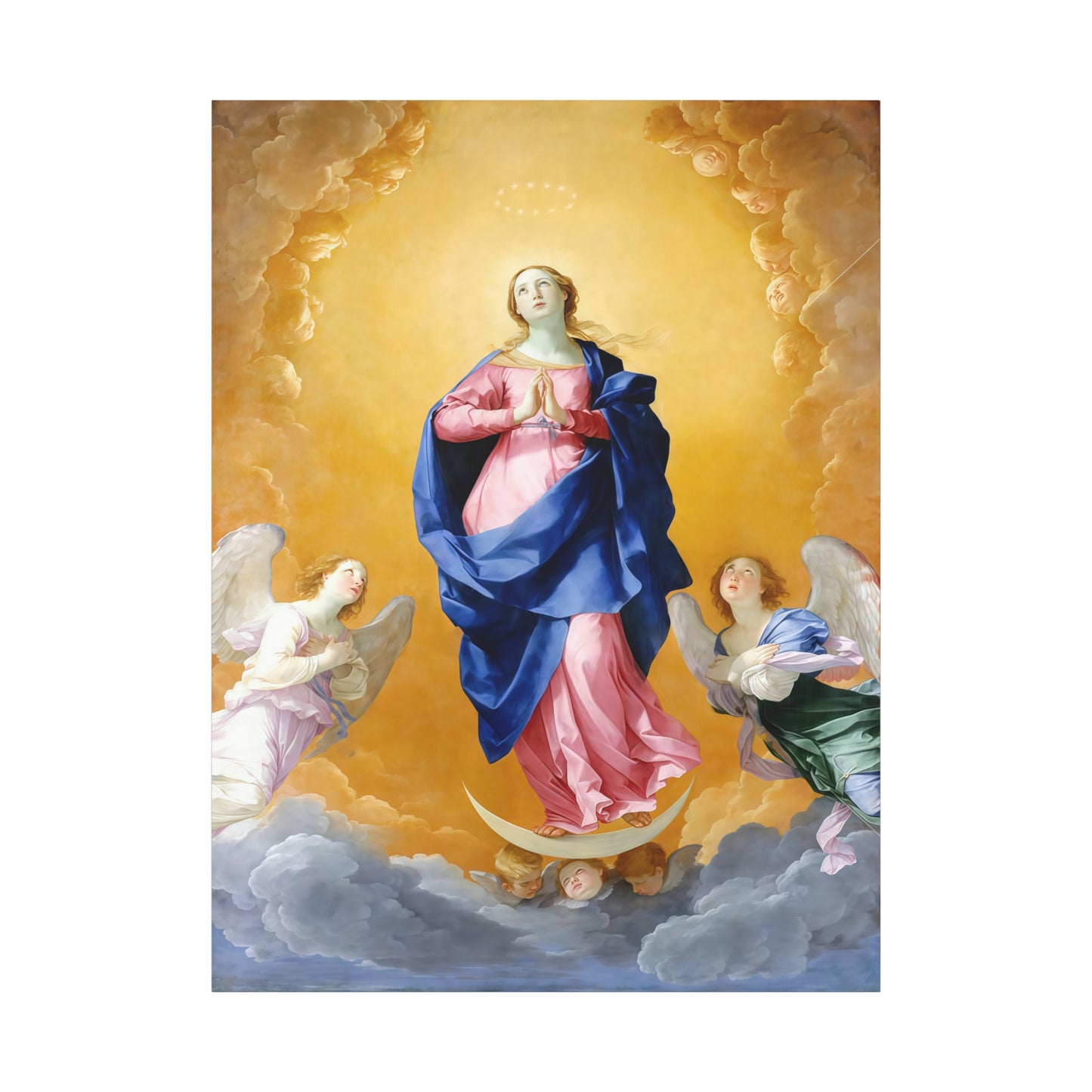 Ready To Hang - Mother Mary Immaculate Conception Our Lady Catholic Canvas Wall Art, Christian Decor