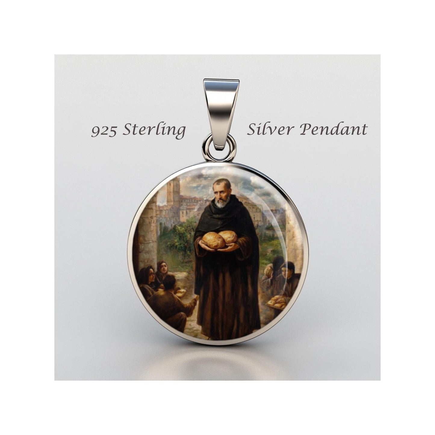Saint Albert Adam Chmielowski Religious Devotional sterling silver 925 Christian Medal
