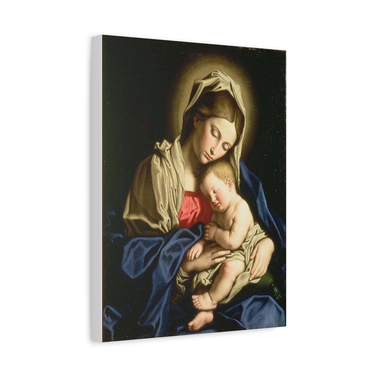 Madonna And Child Catholic HQ Print on Canvas Ready To Hang - Virgin Mary Canvas