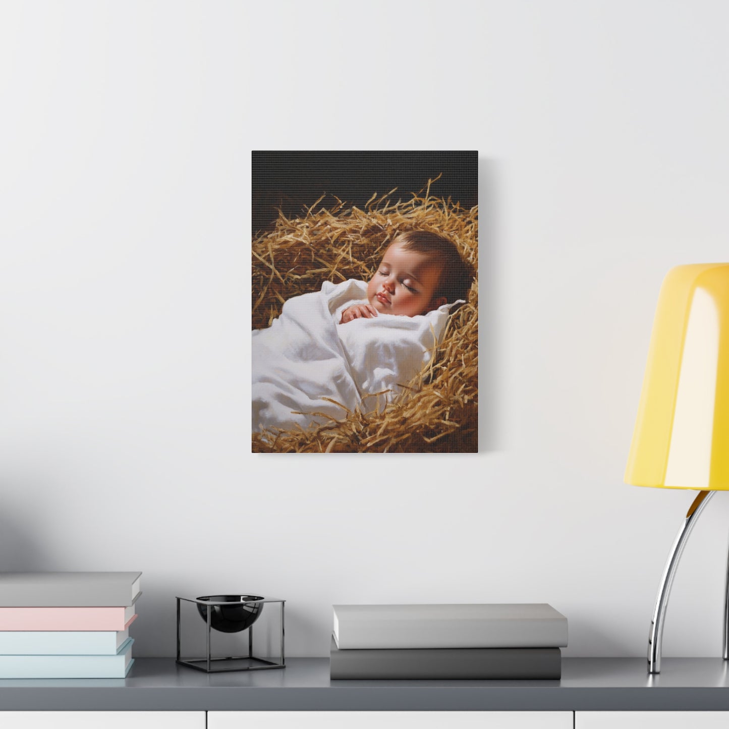 Sleeping Baby Jesus Canvas Print, Catholic Decor Wall, Gift Religious Christian