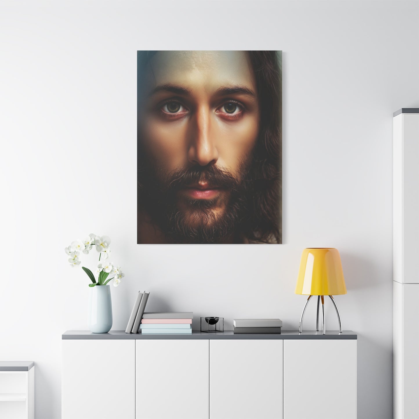 Jesus Christ Holy Face Catholic Canvas Wall Art, Christian Decor