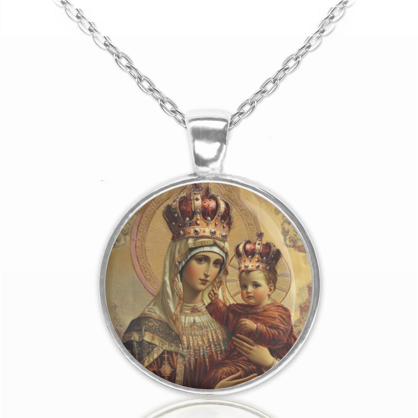 St Anne Saint Ann Patron Pendant Medal Necklace