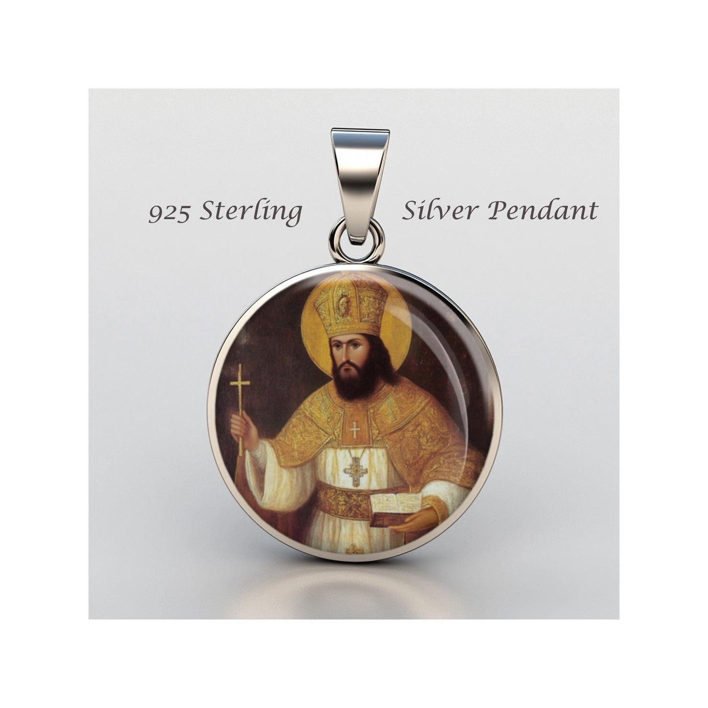 Saint Dimitri Of Rostov Religious Devotional sterling silver 925 Christian Medal Patron