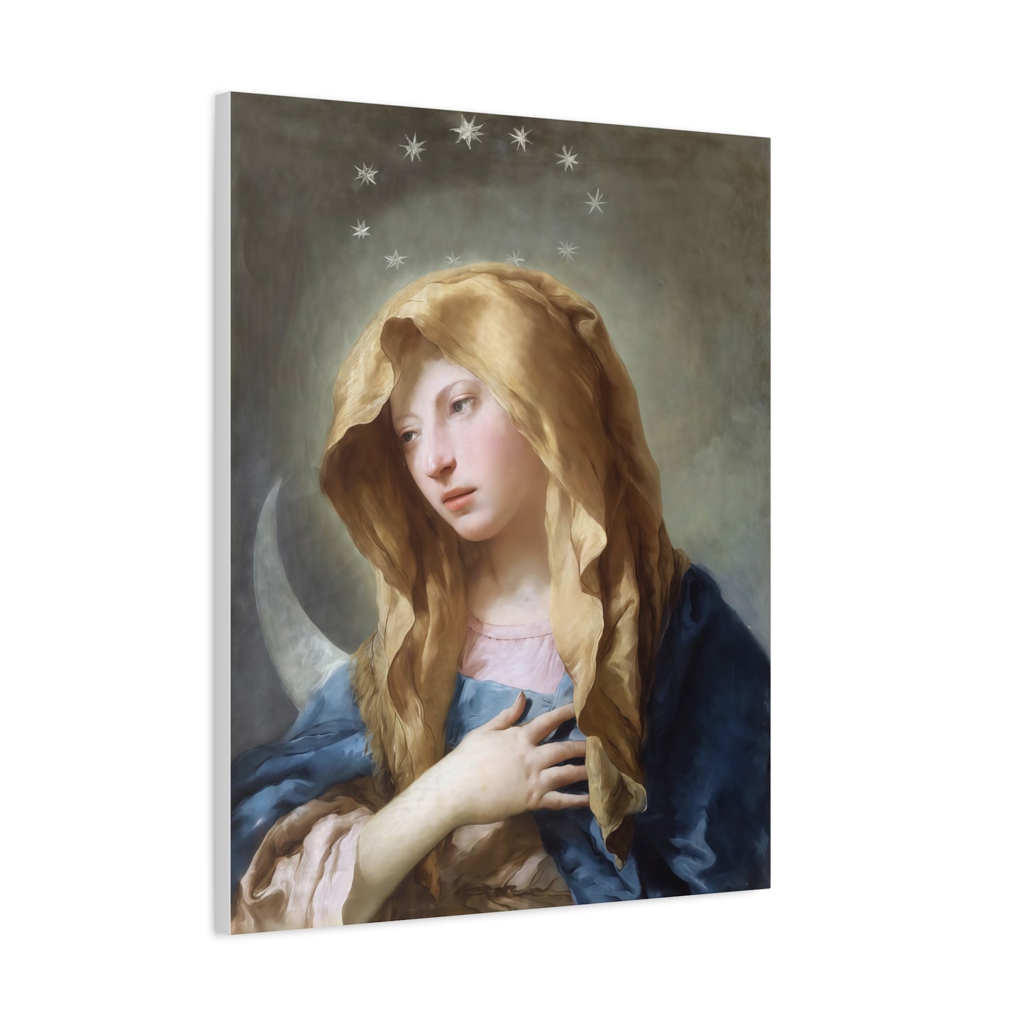Ready To Hang - Mother Mary Immaculate Conception Art Catholic Canvas Wall Art, Christian Decor