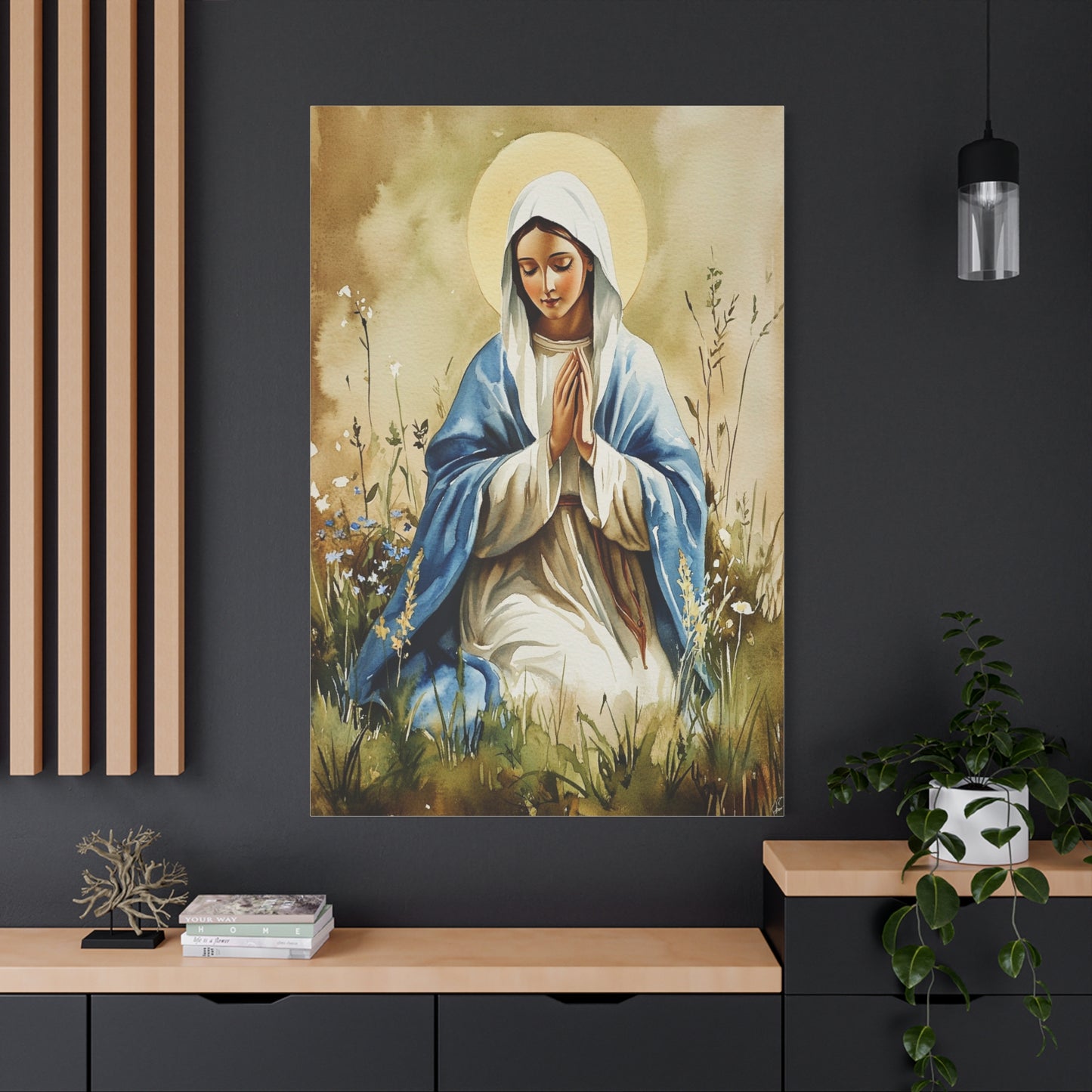 Ready to Hang - Our Lady The Most Holy Mary Catholic Canvas Wall Art, Christian Decor