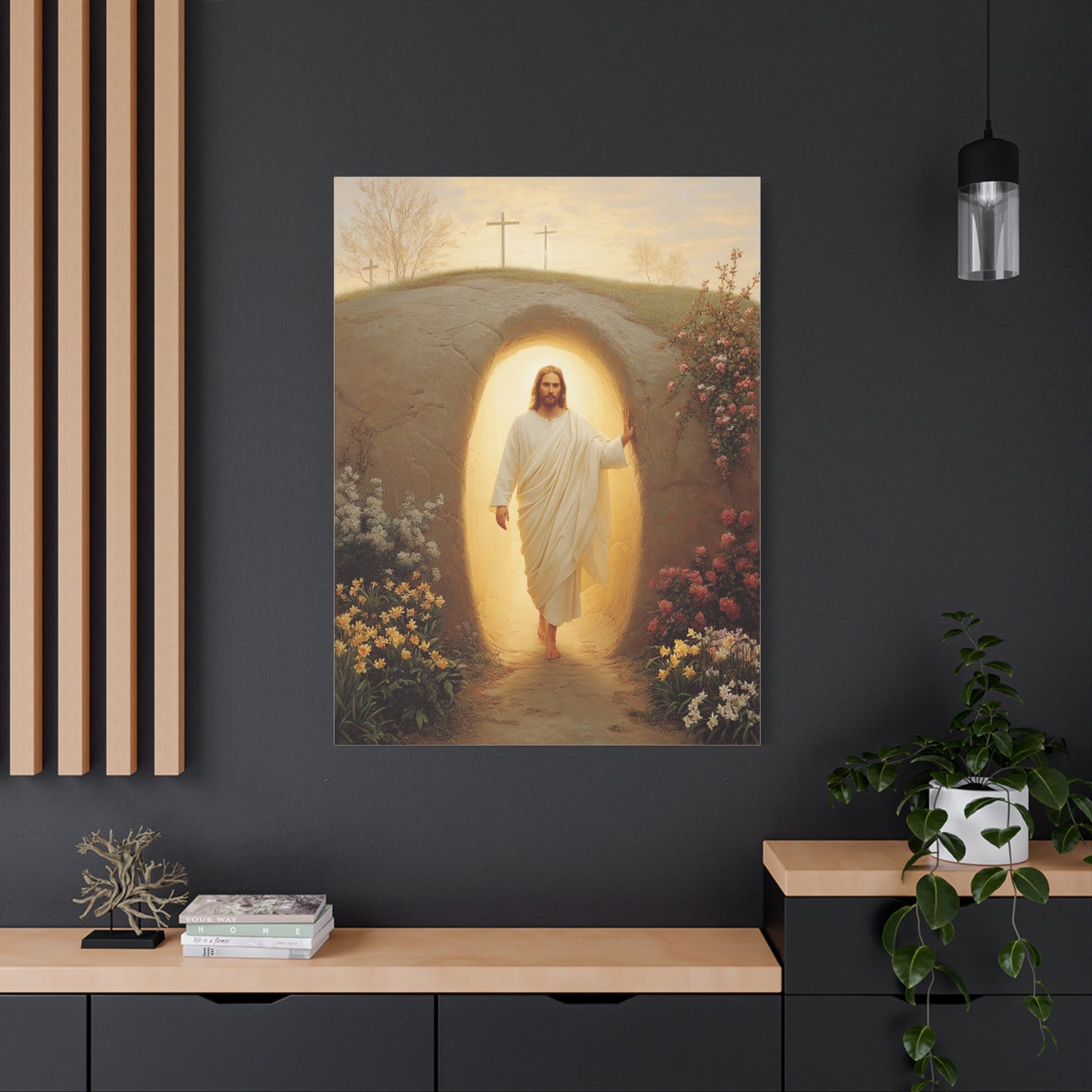 Ready To Hang - Resurrection of Jesus Catholic Canvas Wall Art, Christian Decor