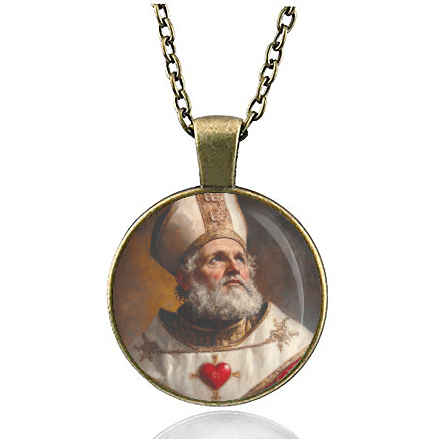 St. Valentine Necklace Catholic Saint Pendant Medal image 4