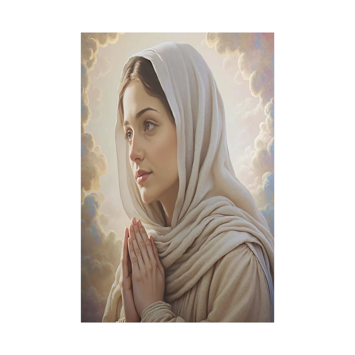 St. Bernadette Canvas Print, Catholic Decor Wall, Gift Religious Christian