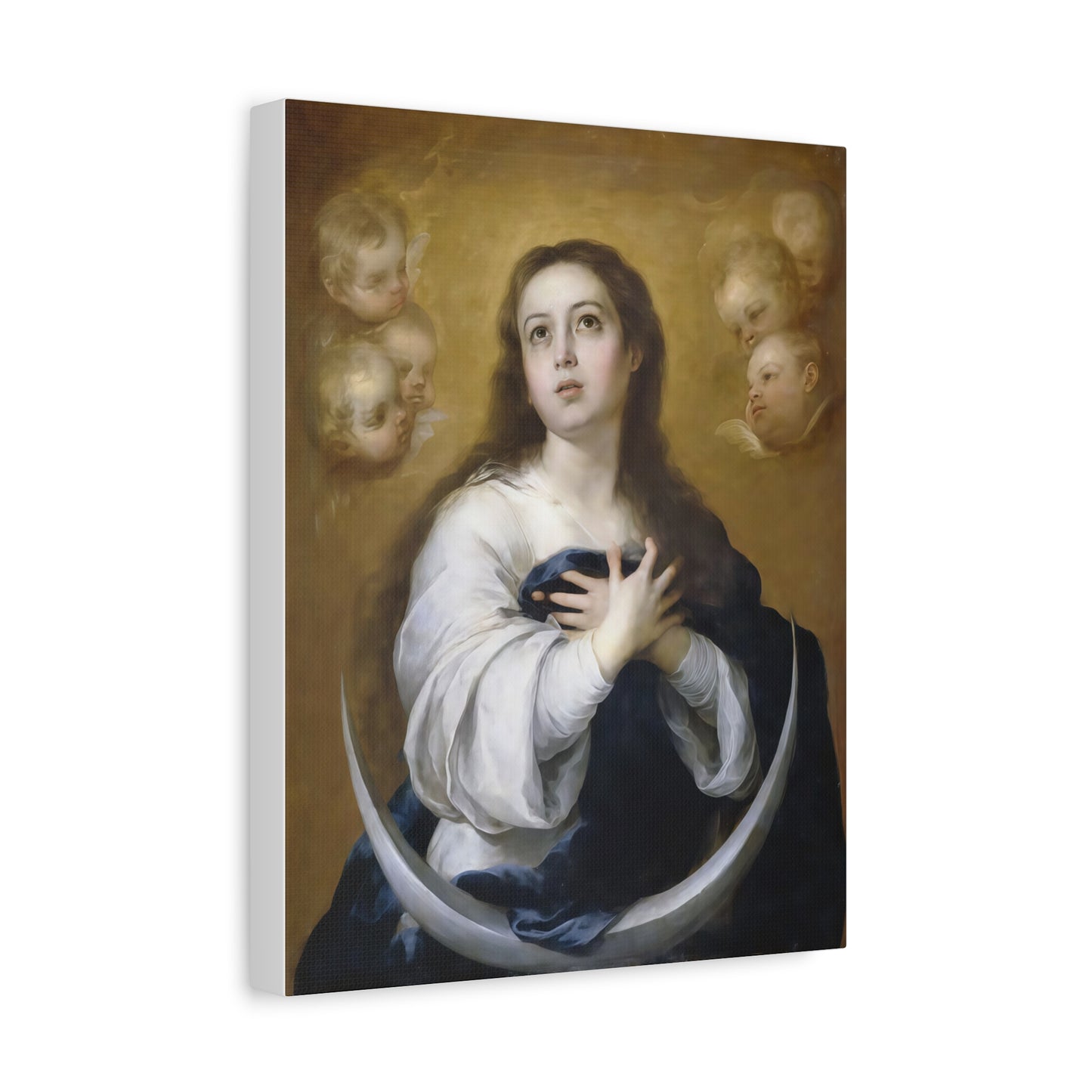 Ready to Hang - Immaculate Conception Virgin Mary Catholic Canvas Wall Art, Christian Decor