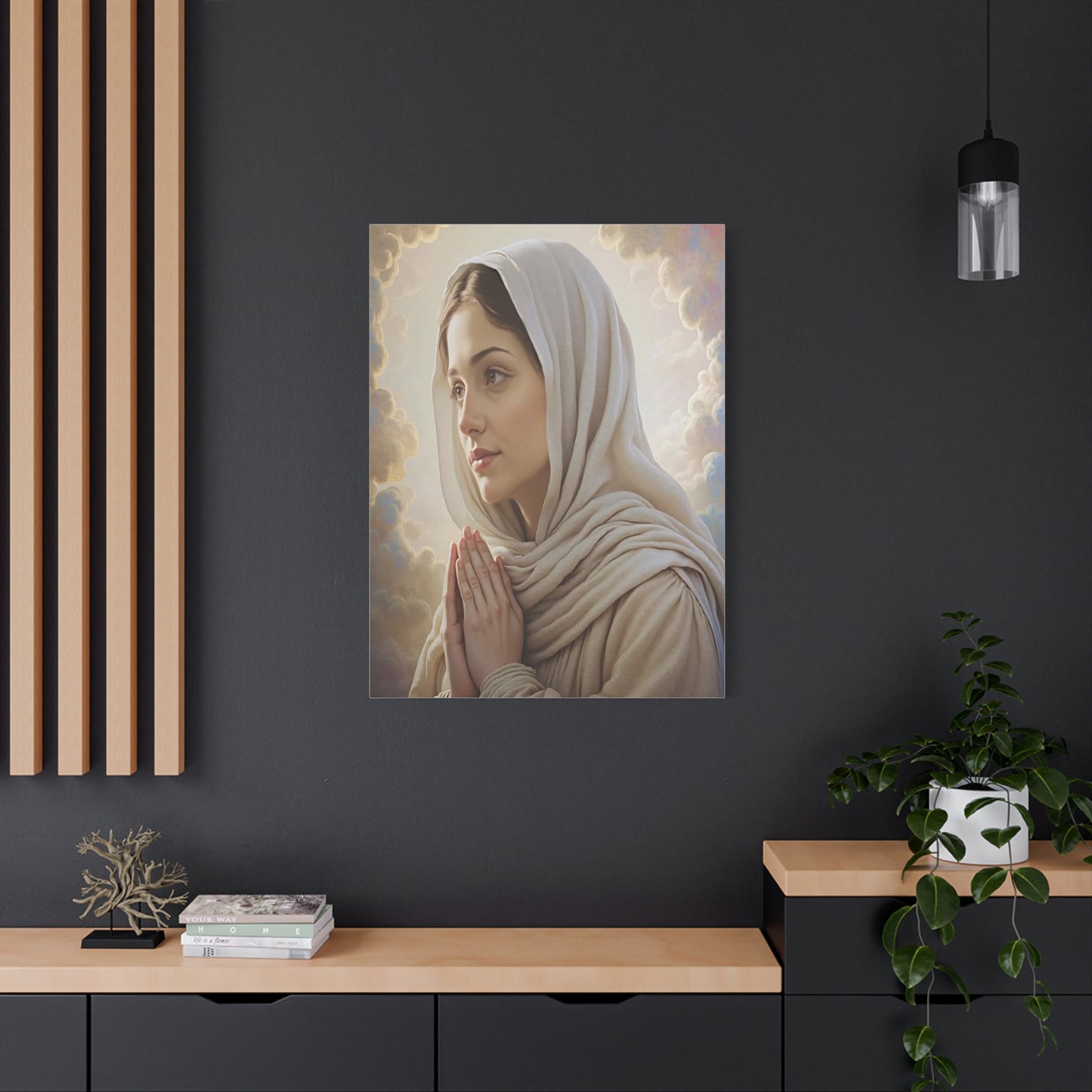St. Bernadette Canvas Print, Catholic Decor Wall, Gift Religious Christian