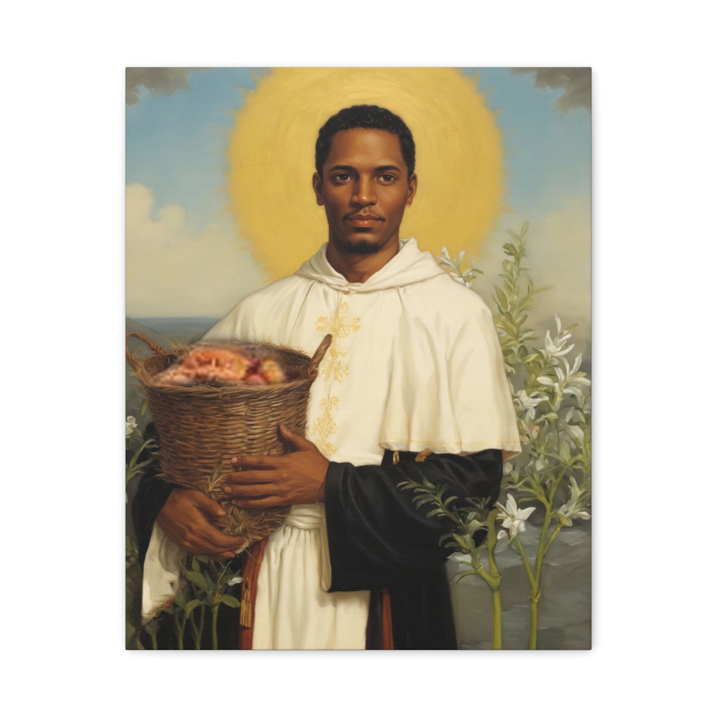 Ready To Hang - St. Martin de Porres Catholic Canvas Wall Art, Christian Decor