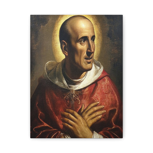 Charles Borromeo Canvas Print, Catholic Decor Wall, Gift Religious Christian