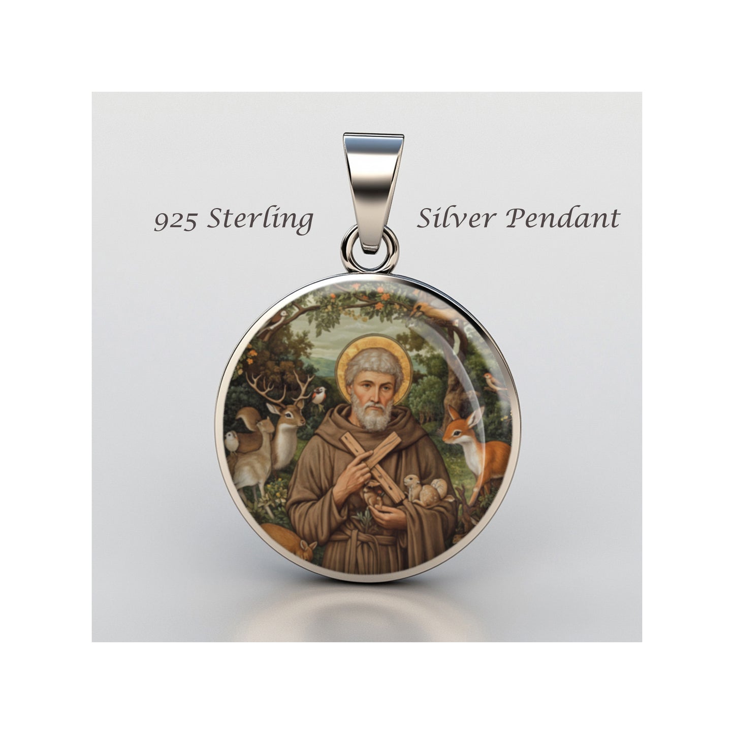Saint Guthlac Of England Catholic sterling silver 925 Christian Medal Patron image 0