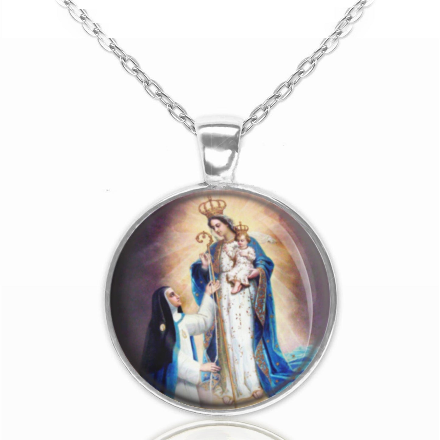 Mother Mariana de Jesus and Our Lady of Good Success Catholic Necklace Medal Christian Pendant