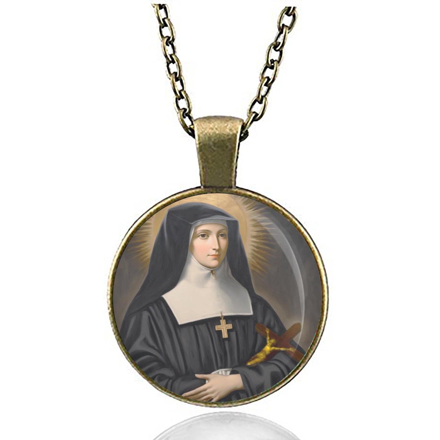St Jane Frances de Chantal Catholic Necklace