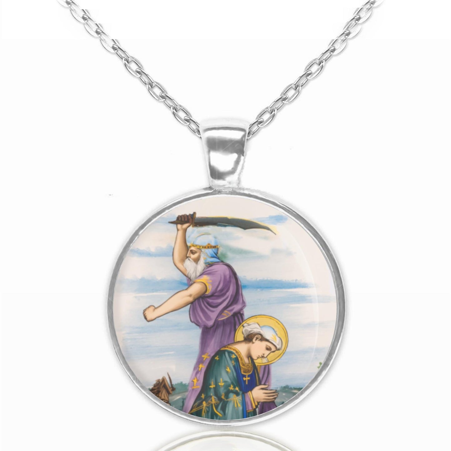 Saint Eurosia di Jaca Religious Necklace Pendant Medal