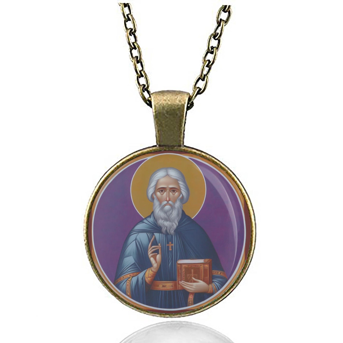 St. Sergius, Abbot of Radonezh Necklace Orthodox Medal Pendant